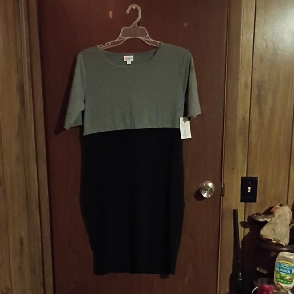 Gray and Black Women's Dress Lularoe Size XL Still Has Tags On It